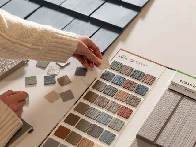 Image of Vinyl Siding samples with varieties of patterns